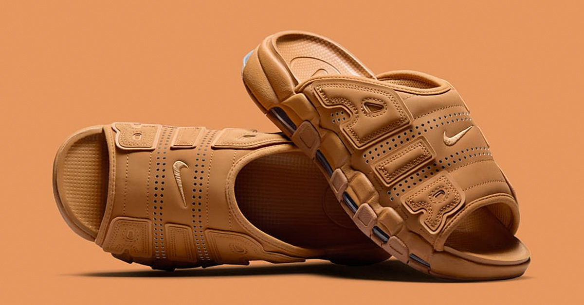 Für 2024 ist der Nike Air More Uptempo Slide "Flax" geplant